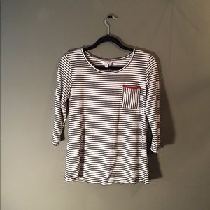 Charming Charlie’s striped 3/4 sleeve top size S